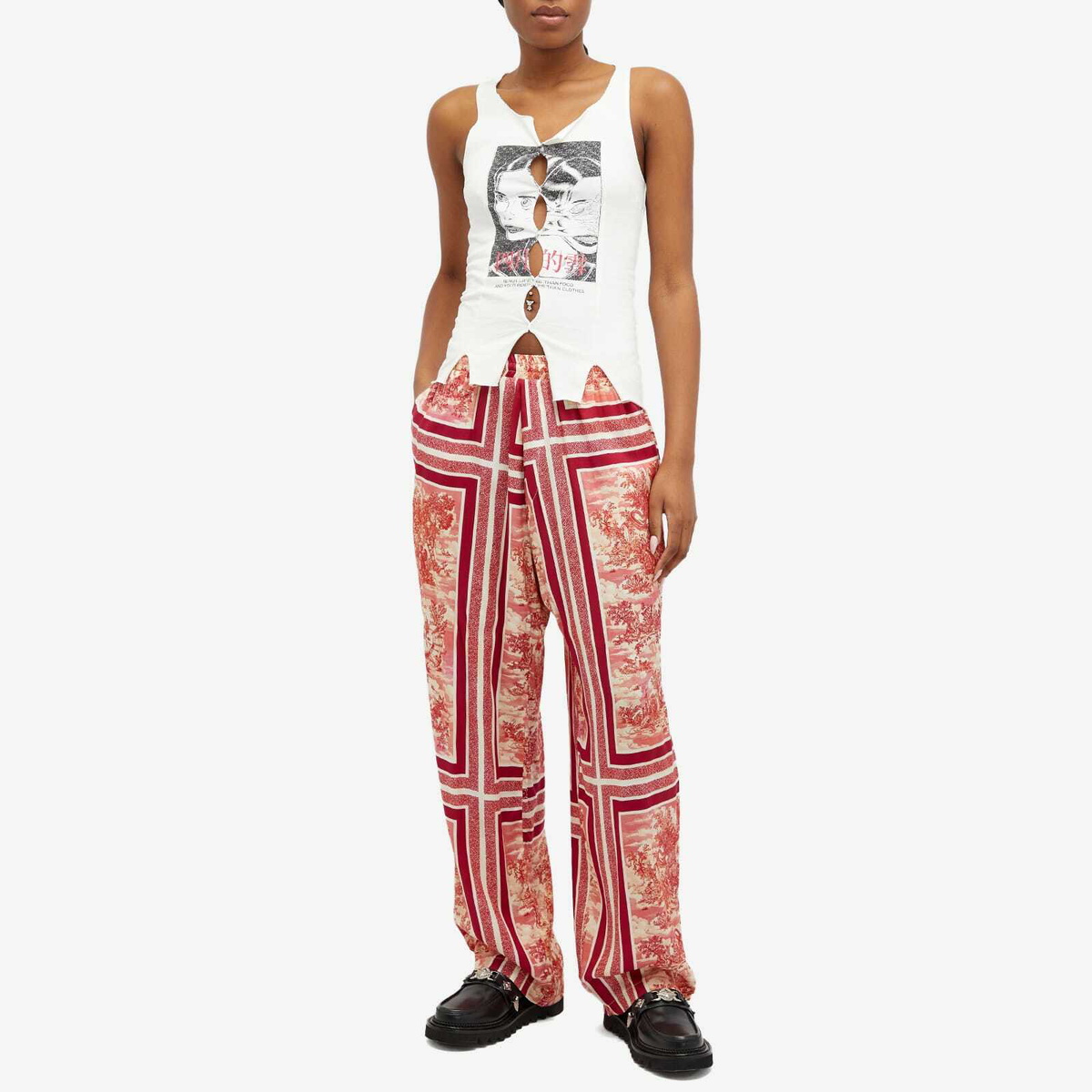 Aries Women's Toile De Jouy Slacker Pants in Multi