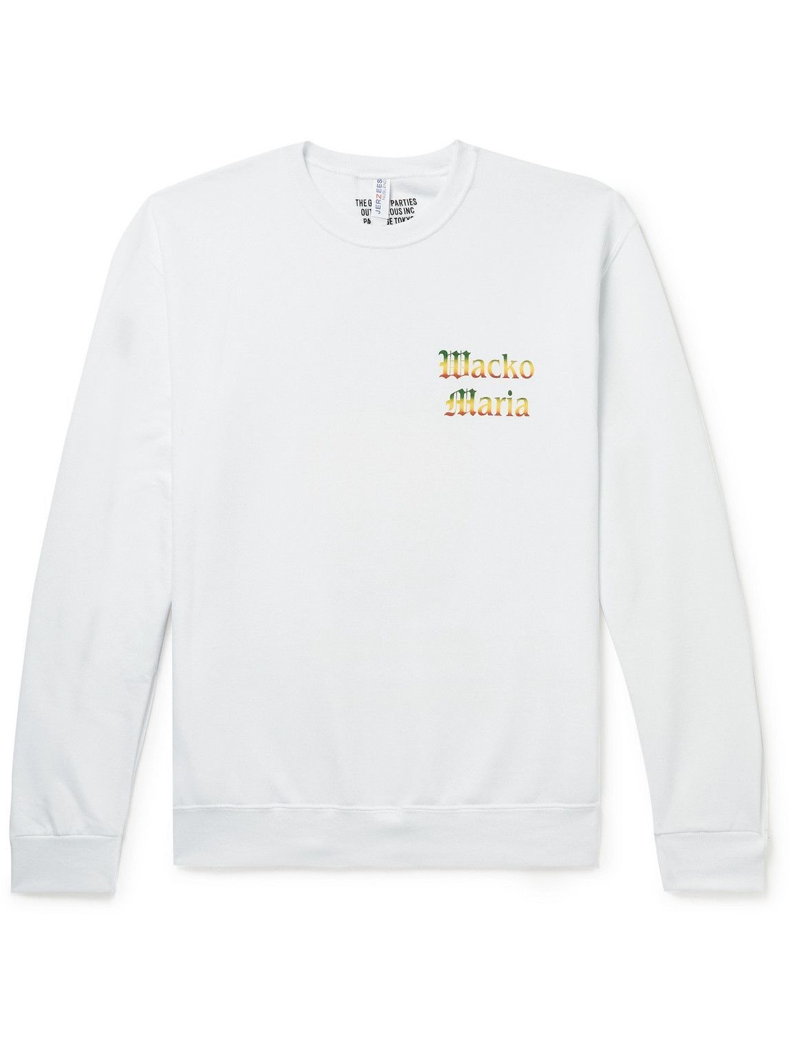 Wacko Maria - Logo-Print Cotton-Blend Jersey Sweatshirt - White 