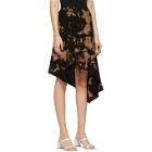 Marques Almeida SSENSE Exclusive Black and Brown Draped Tie-Dye Skirt