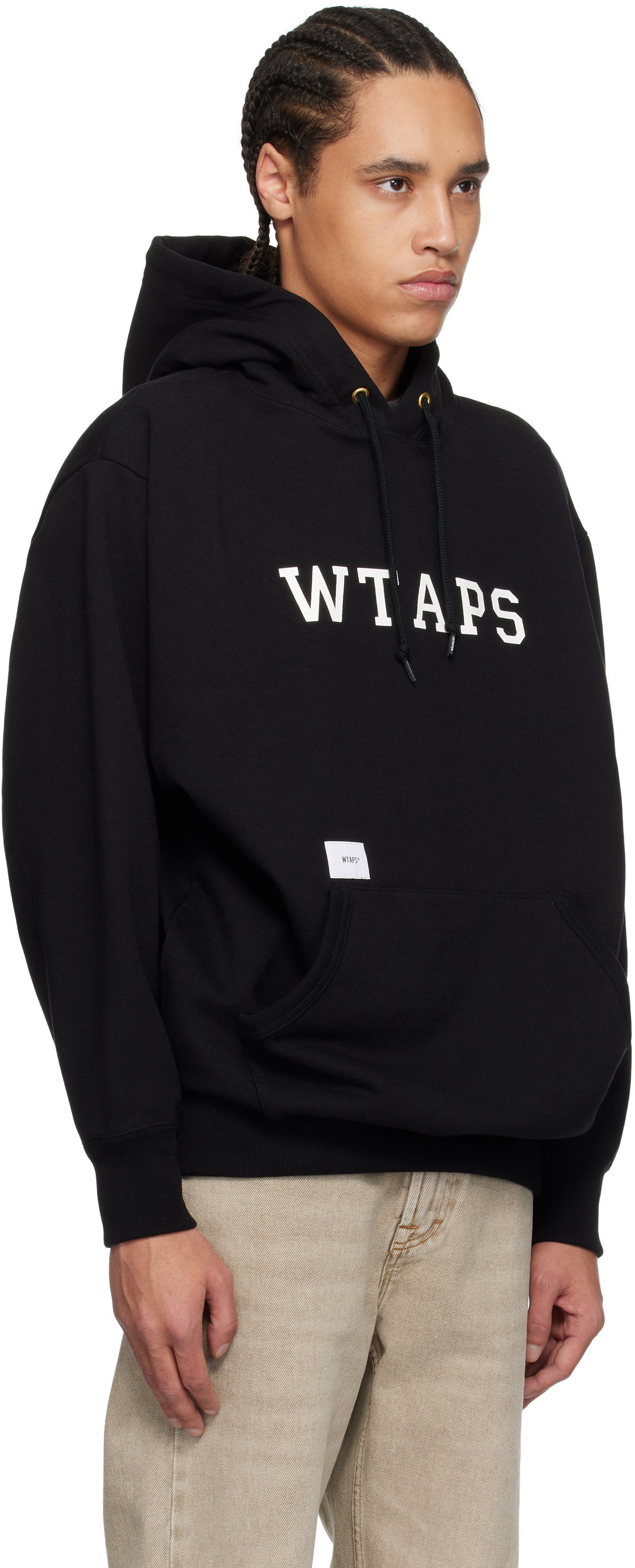 WTAPS Black Cotton Academy Hoodie WTAPS