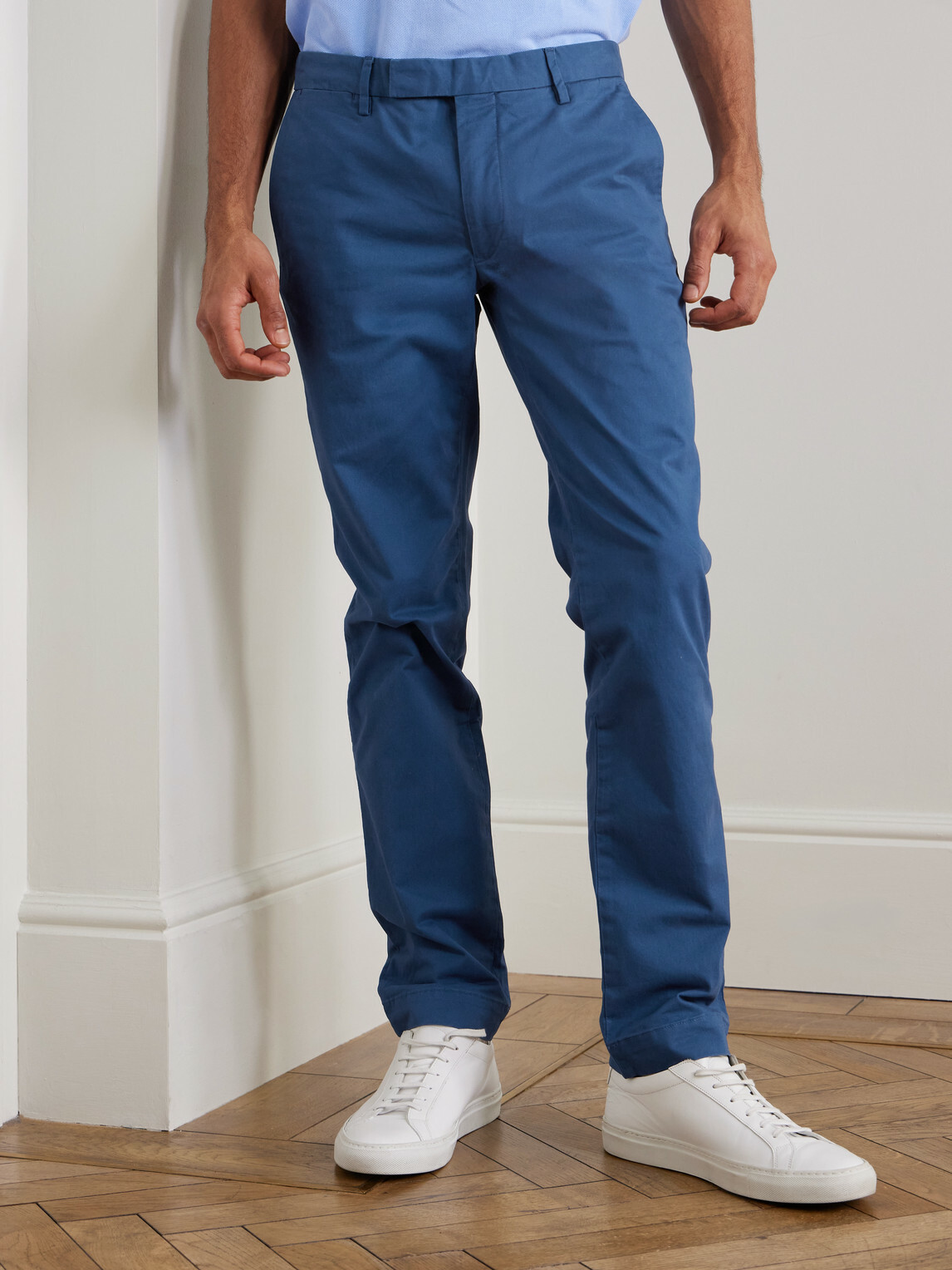 Polo Ralph Lauren - Greenwich Straight-Leg Cotton-Blend Trousers - Blue