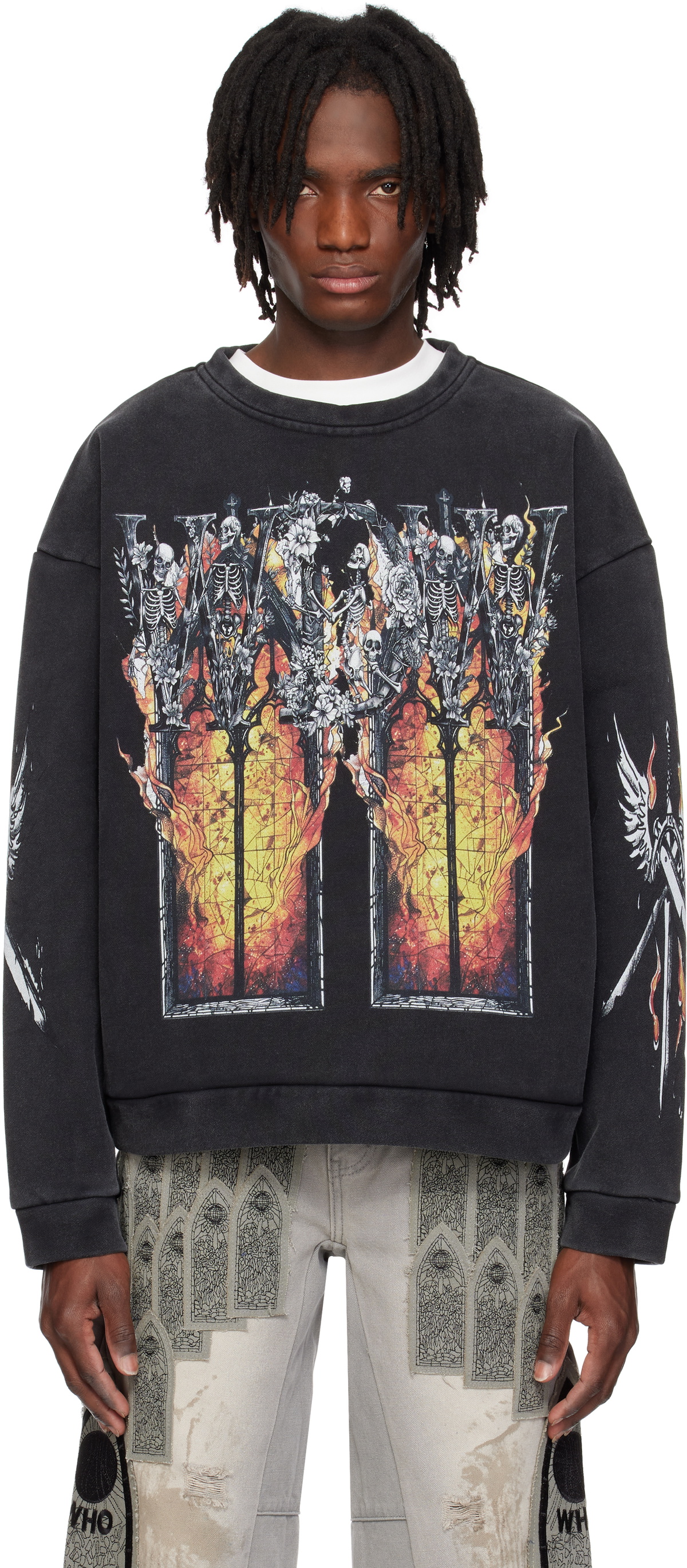 Who Decides War Black Ember Chapel Crewneck Sweatshirt