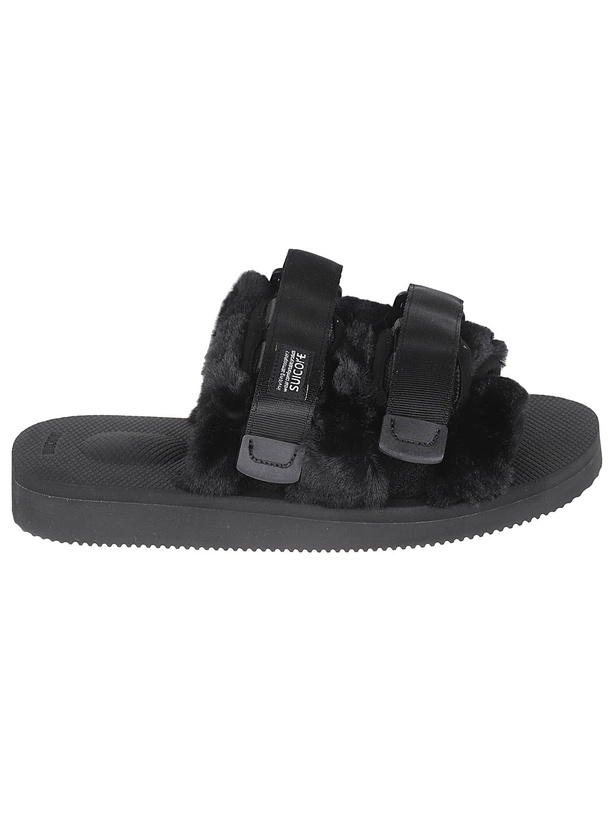Photo: SUICOKE Double Velcro Detail Logo Sandals