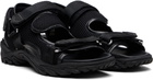 Maison Kitsuné Black Mesh Sandals