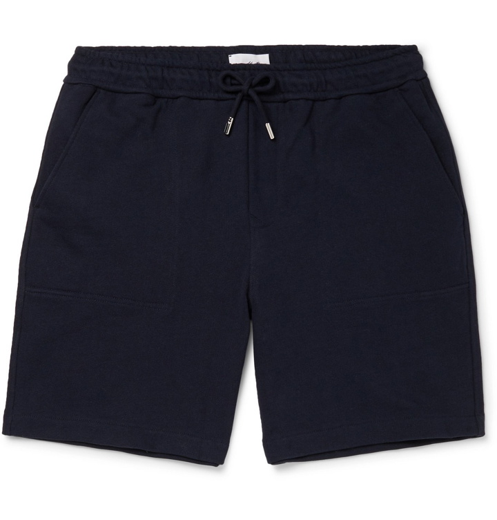 Photo: MR P. - Loopback Cotton-Jersey Drawstring Shorts - Blue