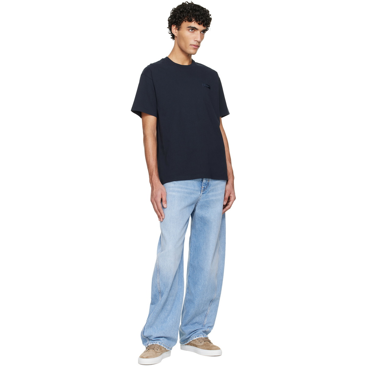 Givenchy Navy 'GIVENCHY Paris' Gros Grain T-shirt