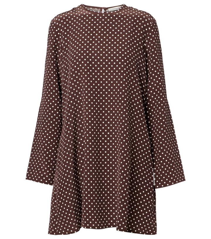 Photo: Asceno Larissa polka-dot silk crêpe minidress