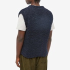 A Kind of Guise Men's Lundur Knit Vest in Midnight Biucle