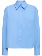 VICTORIA BECKHAM - Cropped Long Sleeve Cotton Poplin Shirt