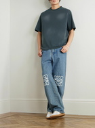 LOEWE - Logo-Embroidered Cotton-Jersey T-Shirt - Black