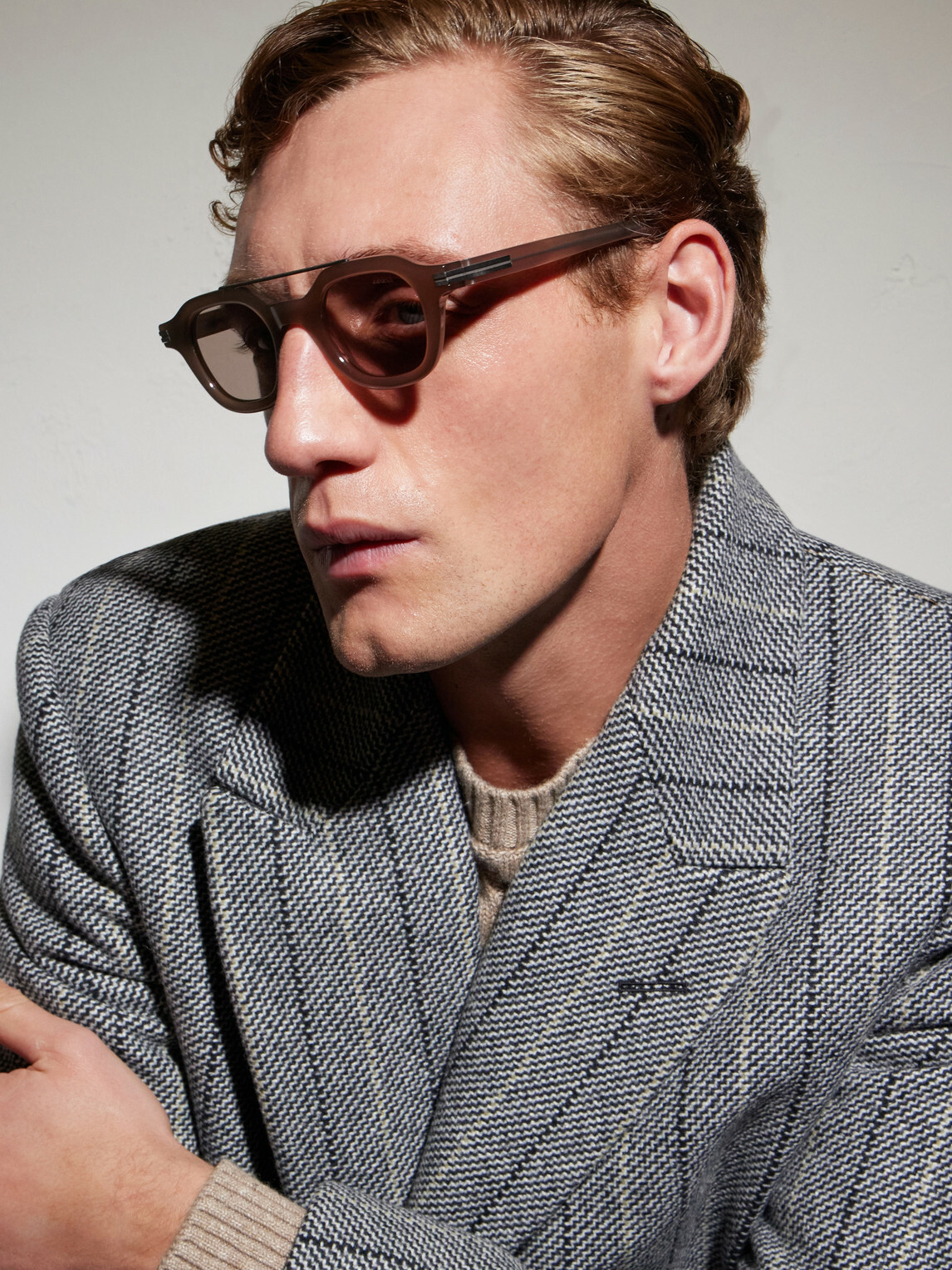 Zegna - Aviator-Style Acetate Sunglasses - Brown