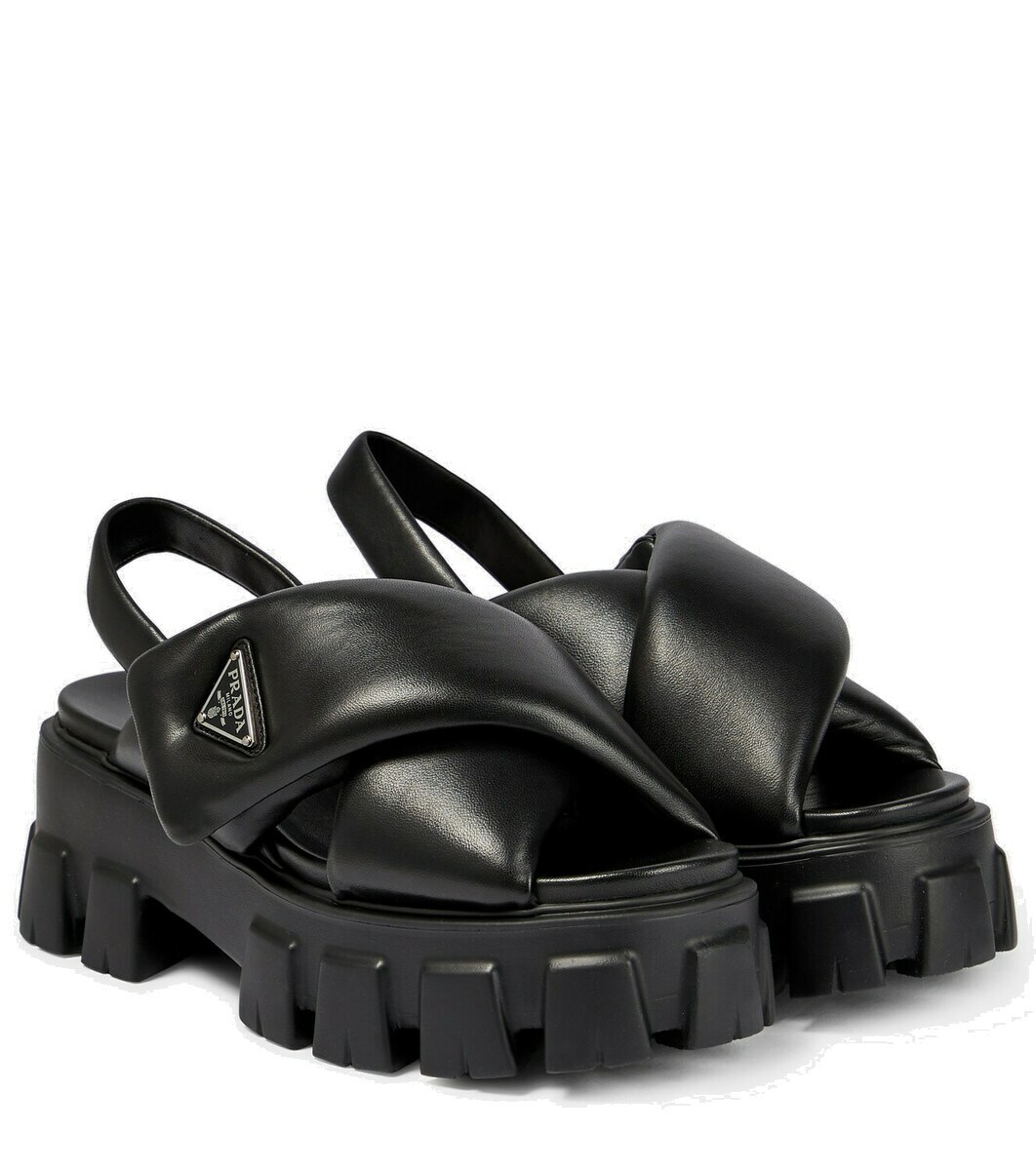 PRA MONOLITH PLATFORM SANDALS WHITE CALFSKIN main image 0