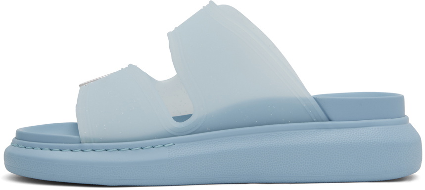 Alexander McQueen Blue Hybrid Glitter Slides