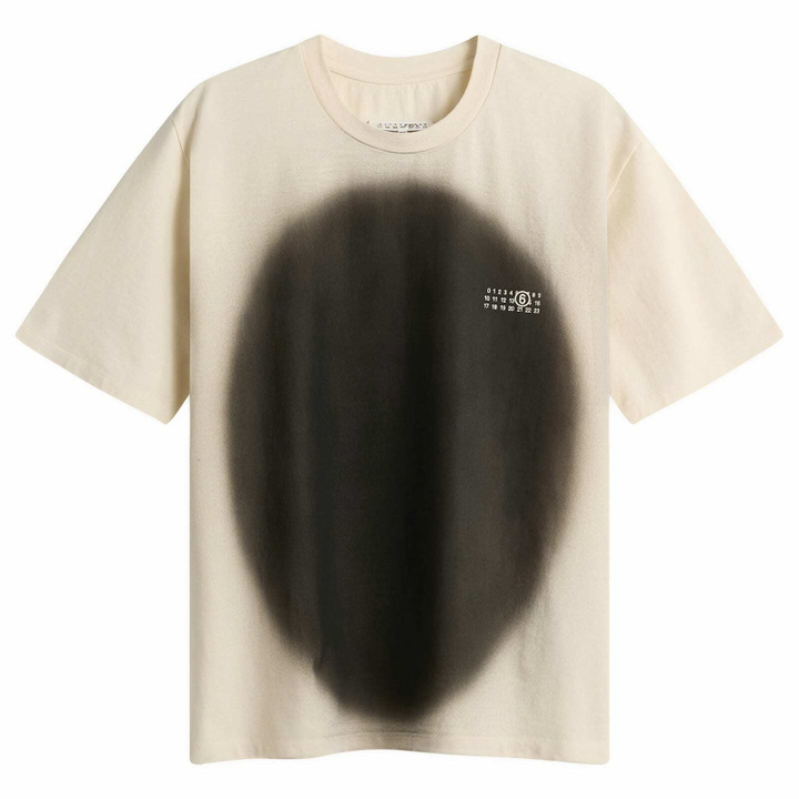 Photo: MM6 Maison Margiela Men's Spray Graphic T-Shirt in Cream