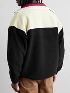 Isabel Marant - Logo-Embroidered Colour-Block Fleece Zip-Up Sweatshirt - Black