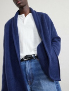 The Elder Statesman - Italy Smoking Shawl-Collar Cashmere Cardigan - Blue