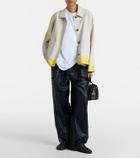 Loewe Paneled leather wide-leg pants