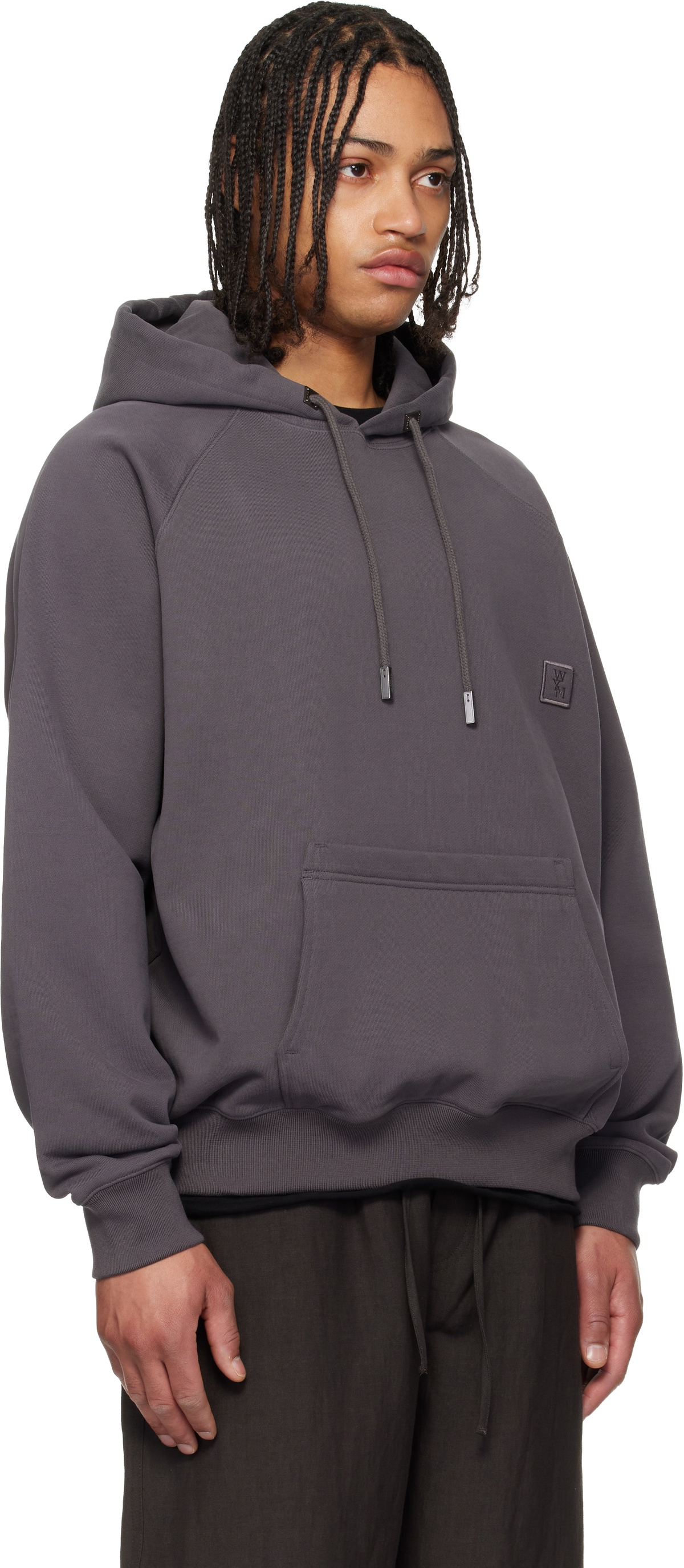 WOOYOUNGMI Gray New Back Logo Hoodie