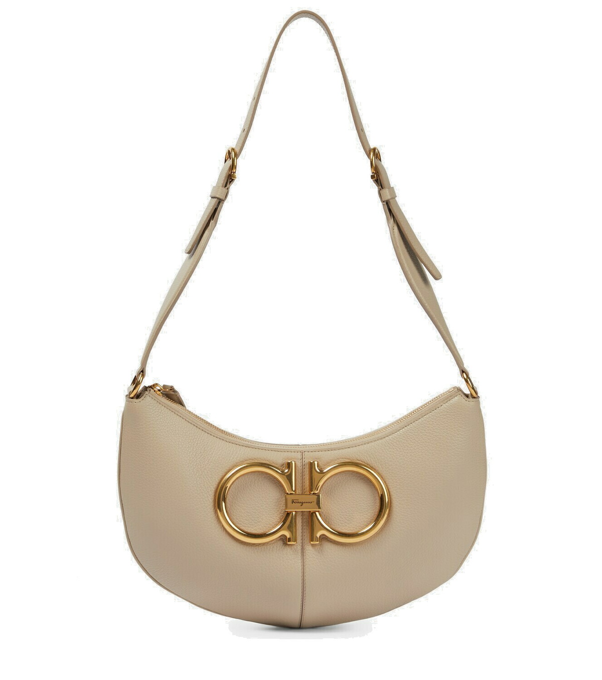 Ferragamo - Maxi Gancio leather shoulder bag Salvatore Ferragamo