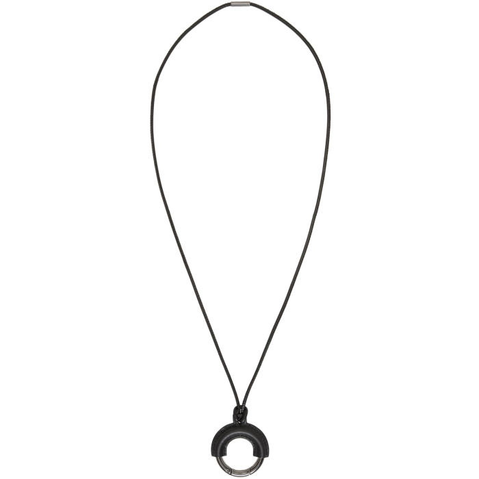 Jil Sander Gunmetal and Black Essential Necklace