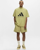 Adidas Basketball Cotton Jersey Tee Yellow - Mens - Shortsleeves