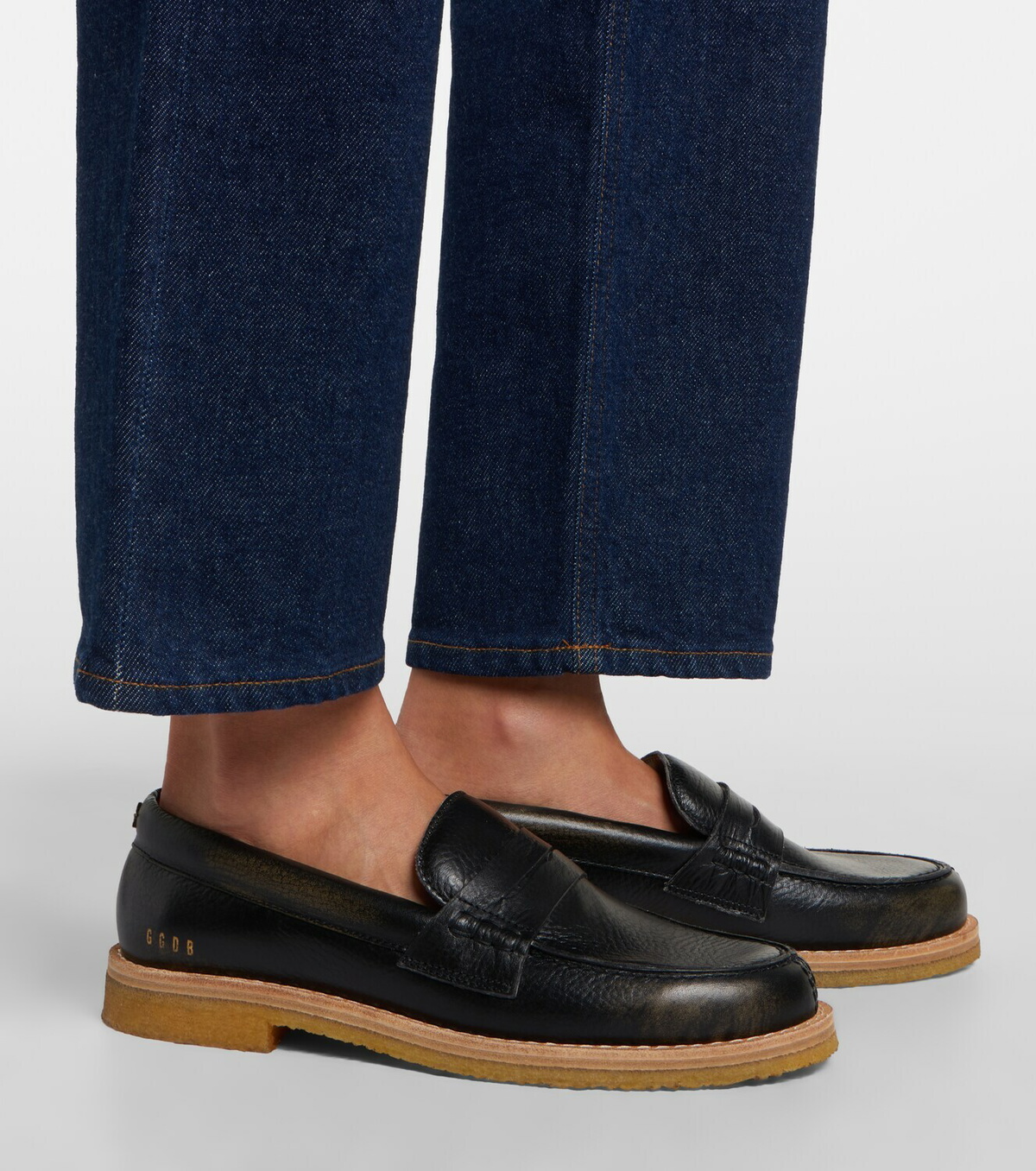 Golden Goose Jerry distressed leather penny loafers