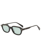 Lunetterie Générale Dolce Far Niente Sunglasses in Black/Palladium/Teal 