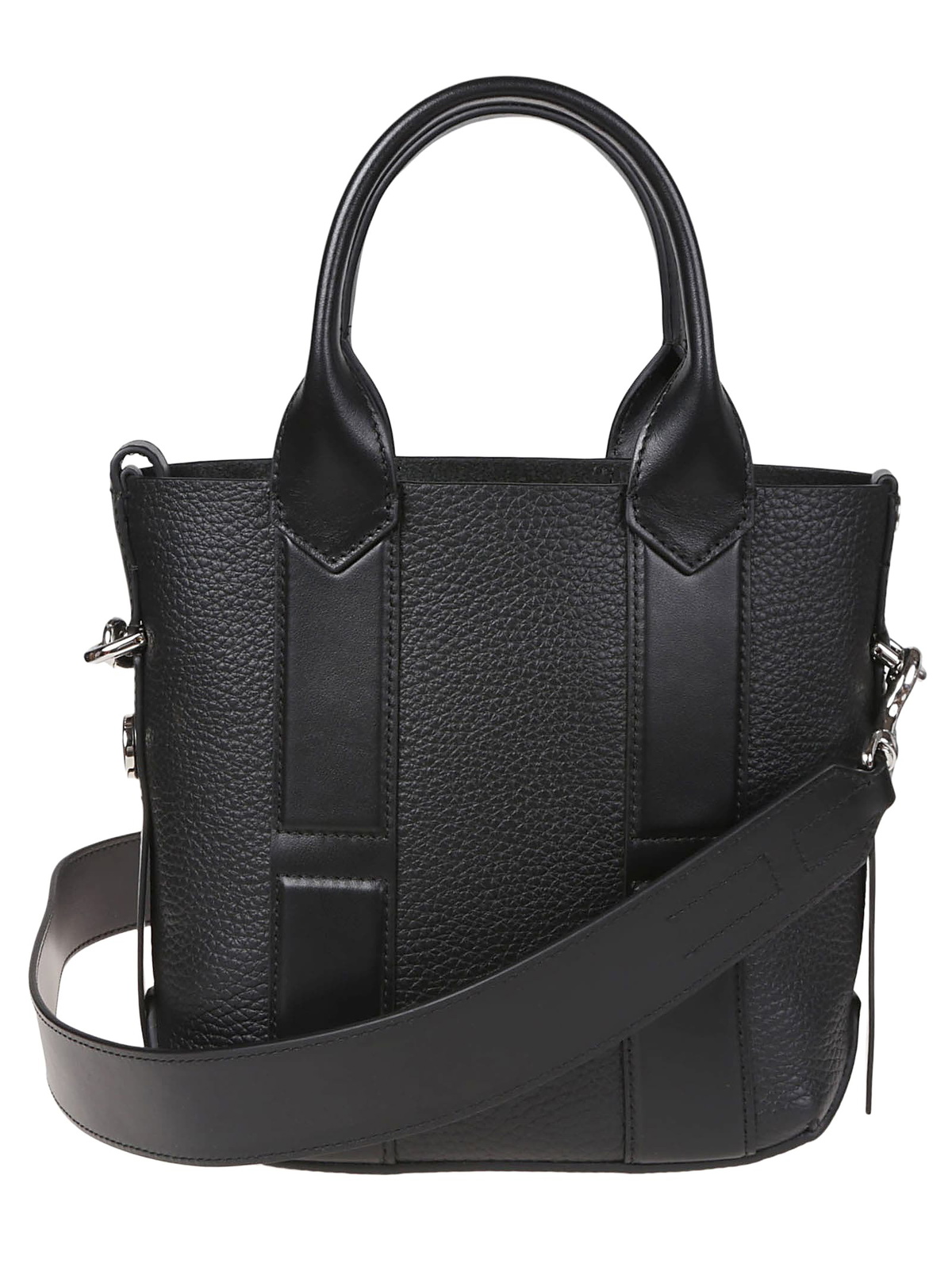 ハンドバッグ Hogan SMALL HOGAN SCRIPT HANDBAG Hogan Script Shopping Bag Small BLACK for Woman