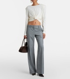 Magda Butrym Cropped cotton-blend jersey top