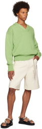 Jil Sander Green Rib Sweater