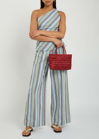 Faithfull The Brand Lane Striped Cotton and Linen-blend Trousers Blue