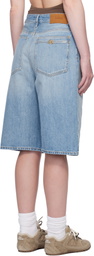 AMIRI Blue Faded Denim Shorts