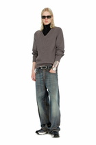 Diesel Half-zip sweater with layered neckline - Knitwear - Man -