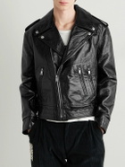 Enfants Riches Déprimés - Distressed Leather Biker Jacket - Black