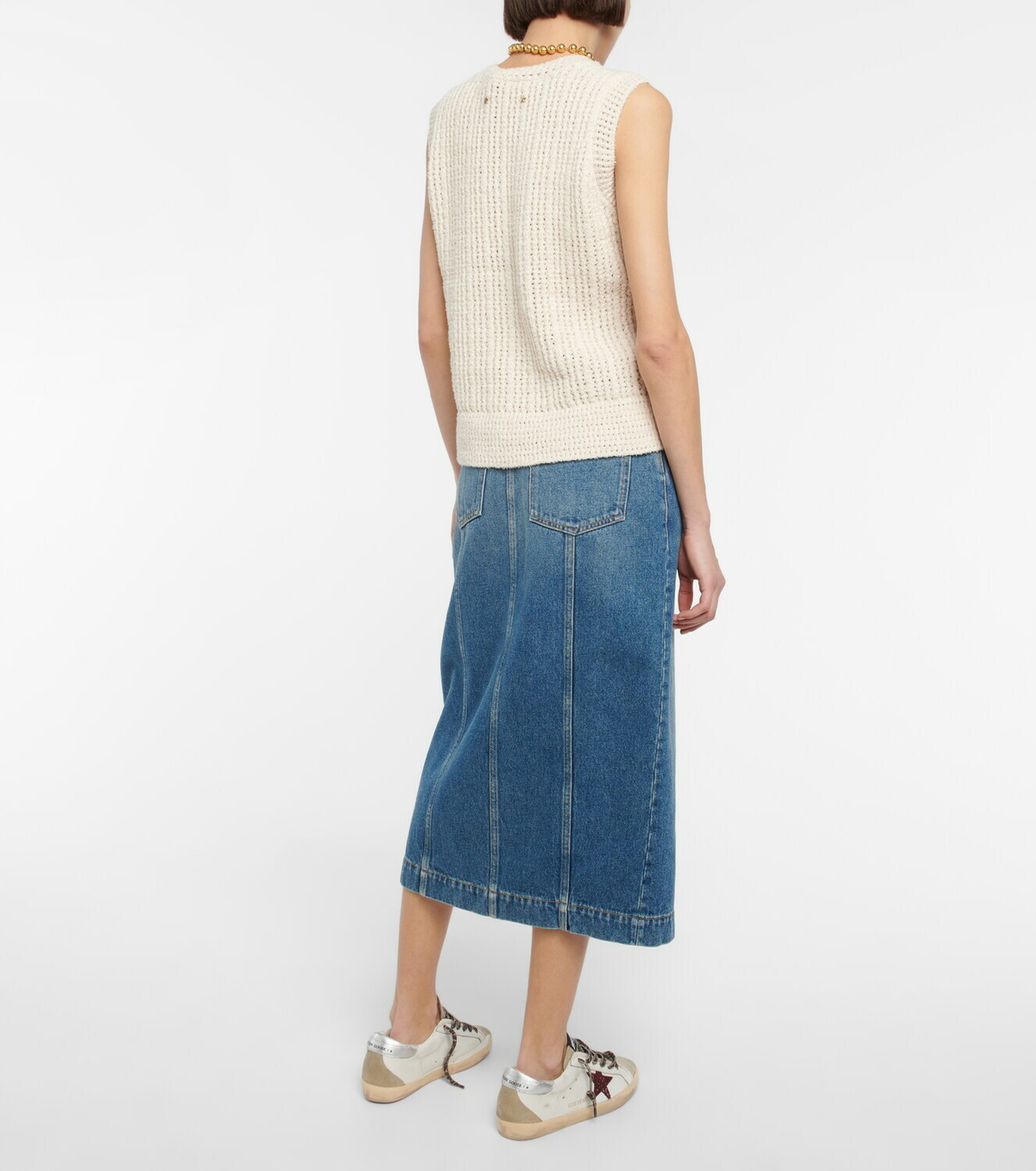 Golden Goose - Crochet cotton-blend vest