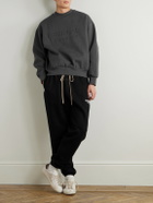 FEAR OF GOD ESSENTIALS - Logo-Embossed Cotton-Blend Jersey Sweatshirt - Gray