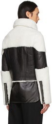 Rick Owens Black & Off-White Shearling Keith Jacket