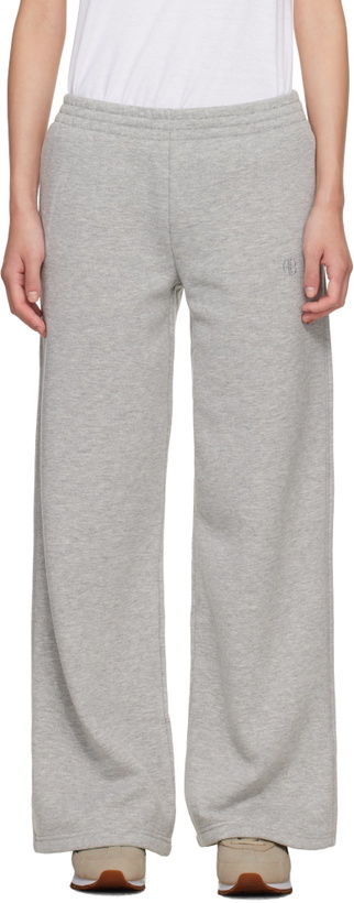 Photo: ANINE BING Gray Kacey Monogram Sweatpants
