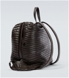 Giorgio Armani Pleated leather backpack
