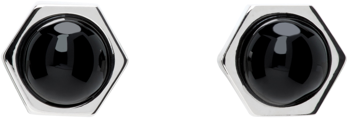 Numbering Silver & Black #7122 Earrings