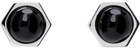 Numbering Silver & Black #7122 Earrings