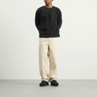 Manastash Men's Grid Fleece Crew Sweat in Black