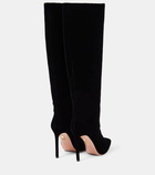 Aquazzura So Matignon 105 velvet knee-high boots