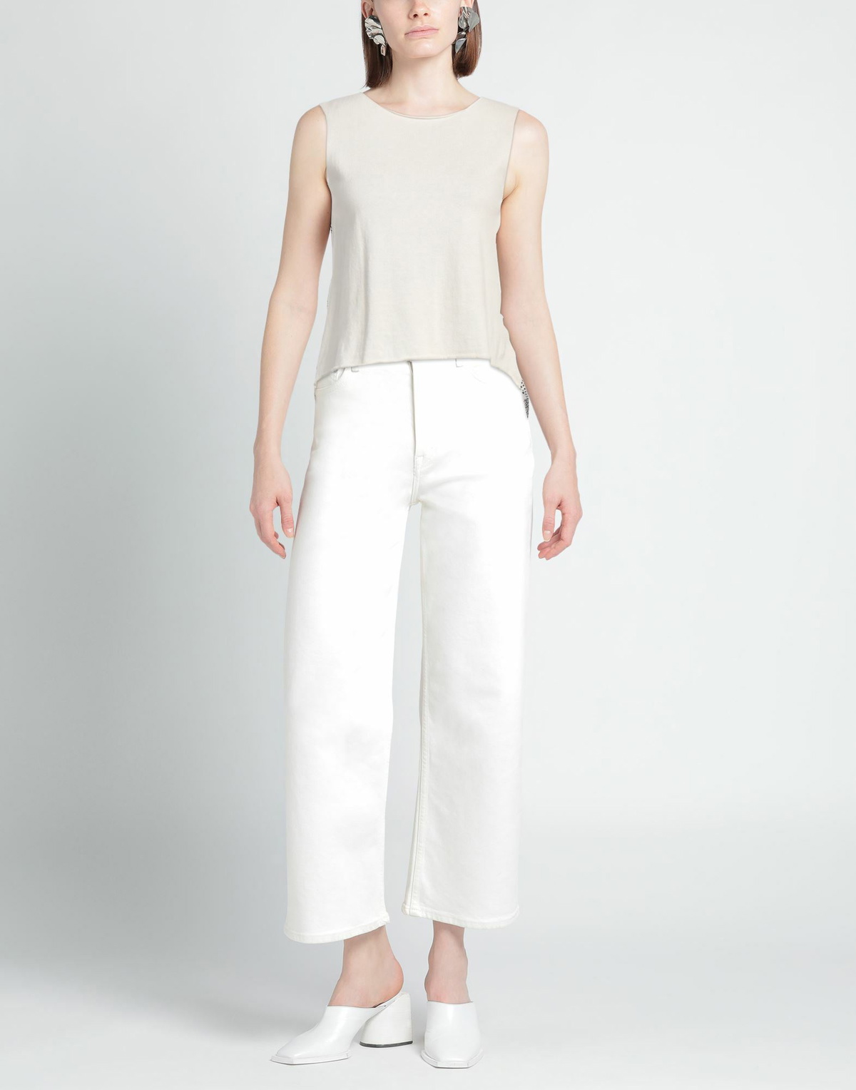 Alessia Santi Womens Top Cream