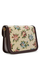 Valentino Garavani Floral-jacquard Canvas and Leather Cross-body bag - Cream - One Size