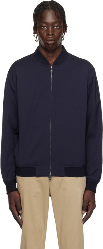 Photo: BOSS Navy Twill Bomber Jacket