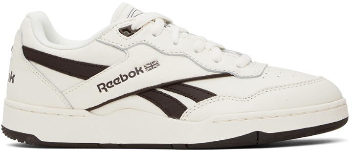 Photo: Reebok Classics Off-White & Brown Bb 4000 Ii Basketball Sneakers