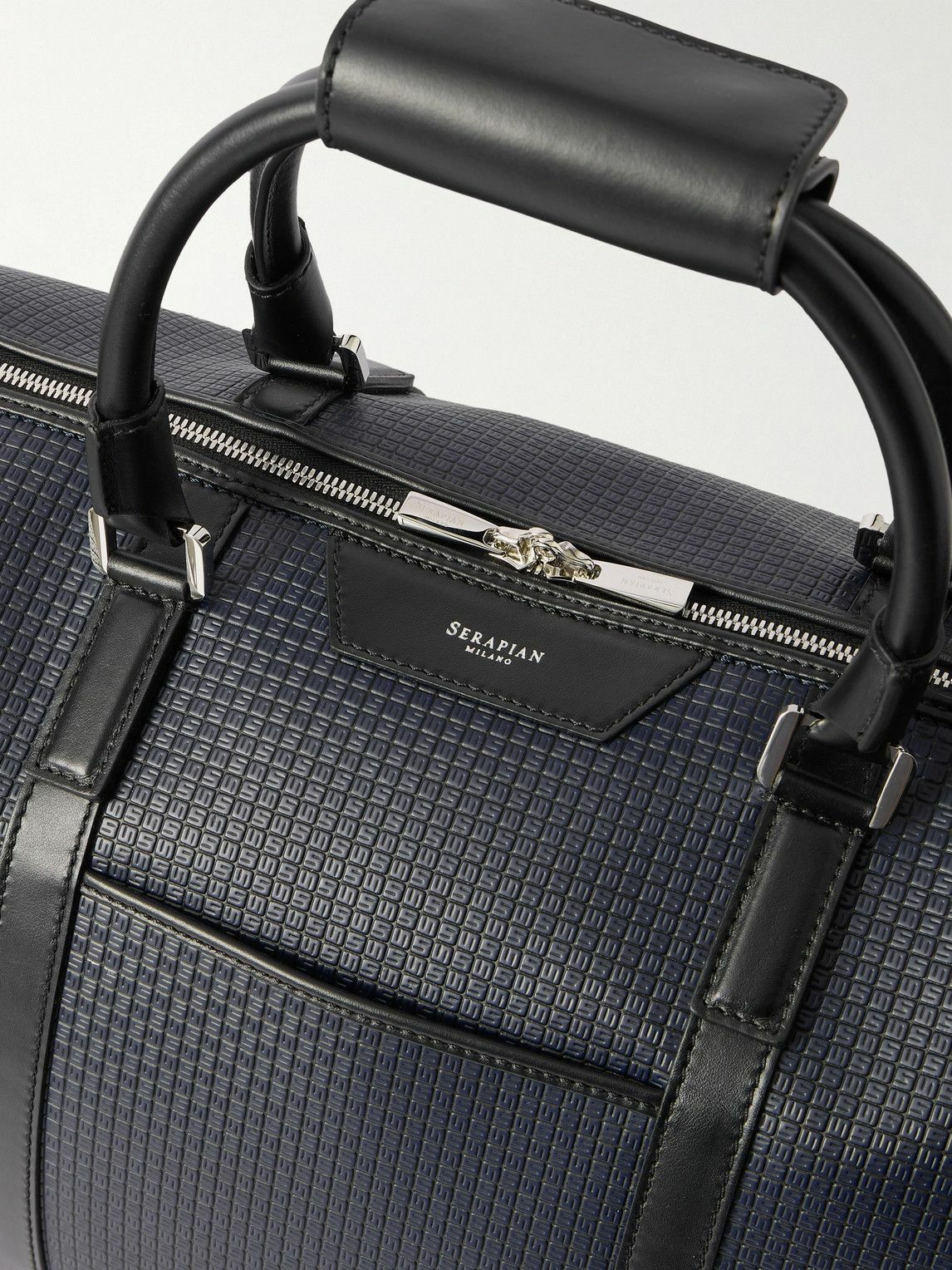 Serapian - Leather-Trimmed Monogrammed Stepan Weekend Bag
