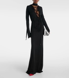 The Attico Cutout crêpe maxi dress
