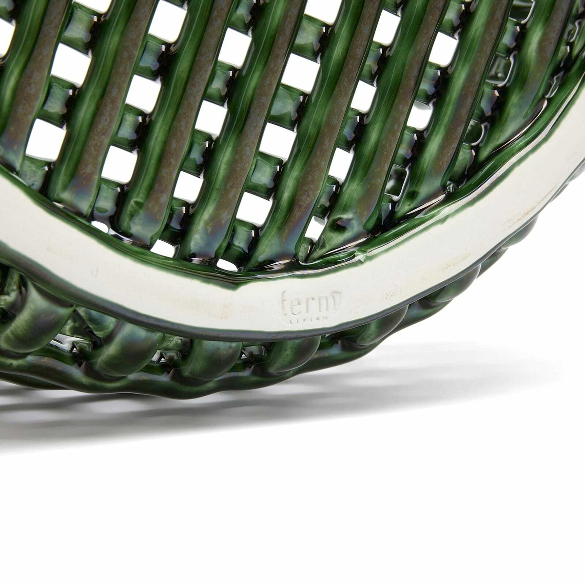ferm LIVING Ceramic Centrepiece in Emerald Green 